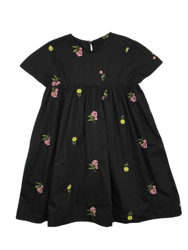 dress high waisted rose embroidered - black Lily and Todd dress high waisted rose embroidered - black Lily and Todd