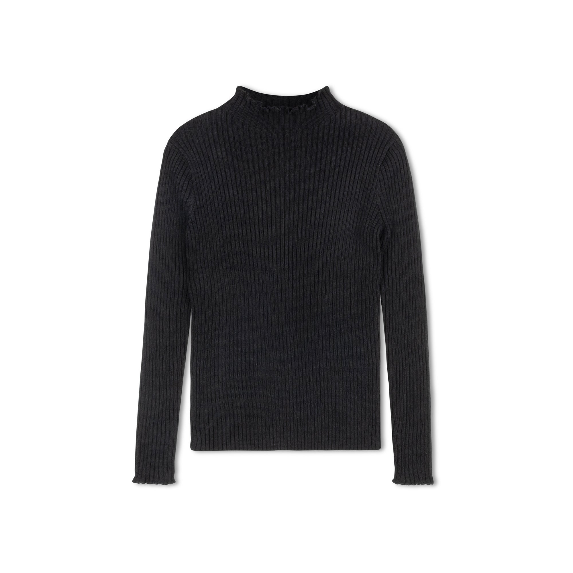 top l/s knit mockneck - black – Lily and Todd