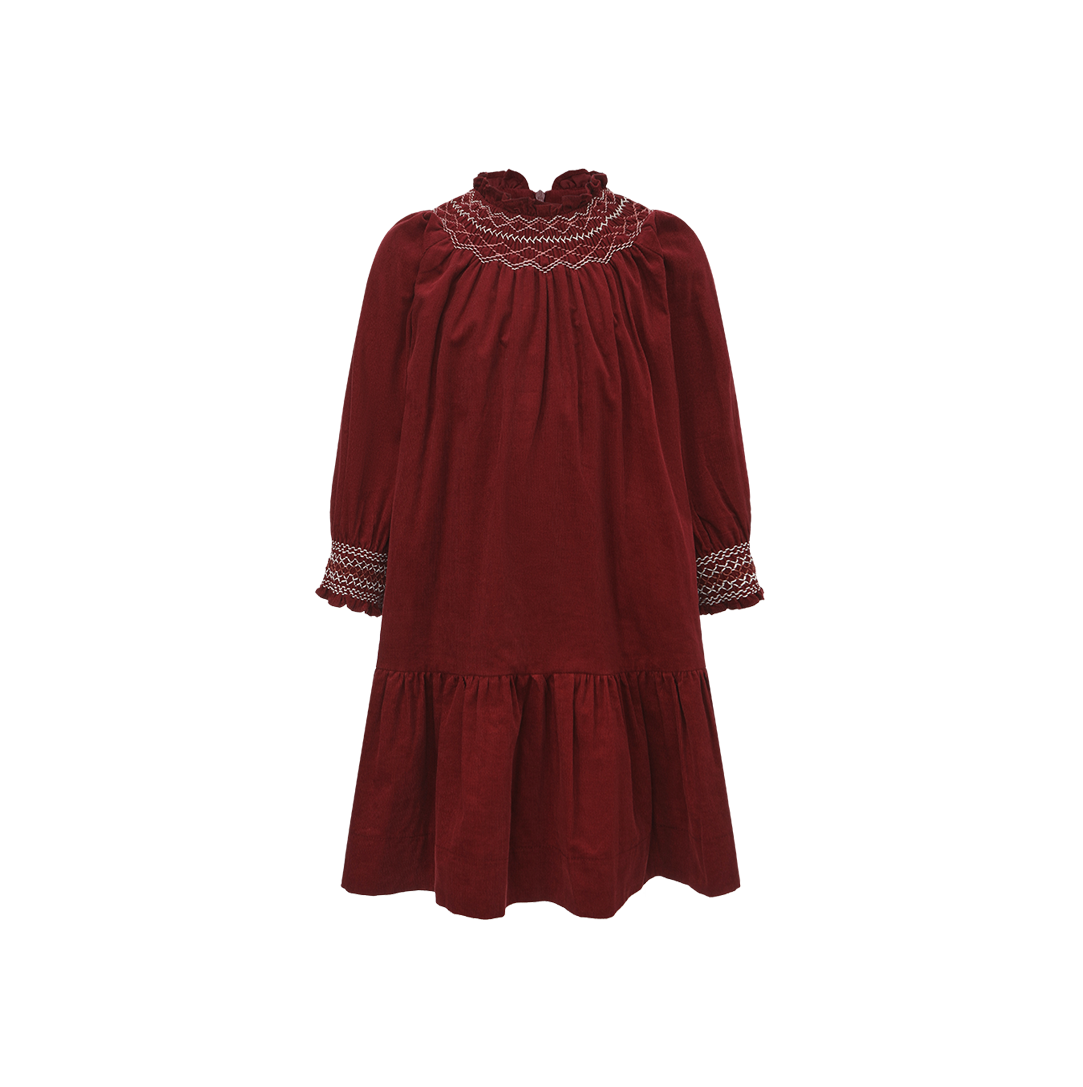 dress corduroy smocked