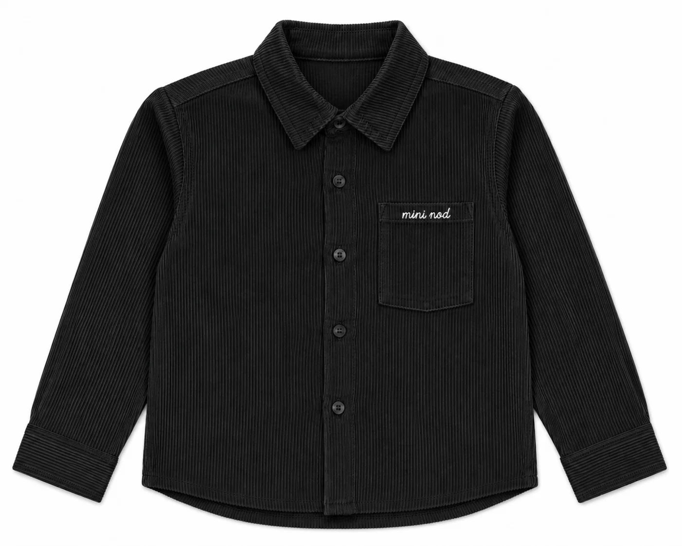 shirt l/s button down courduroy - black – Lily and Todd