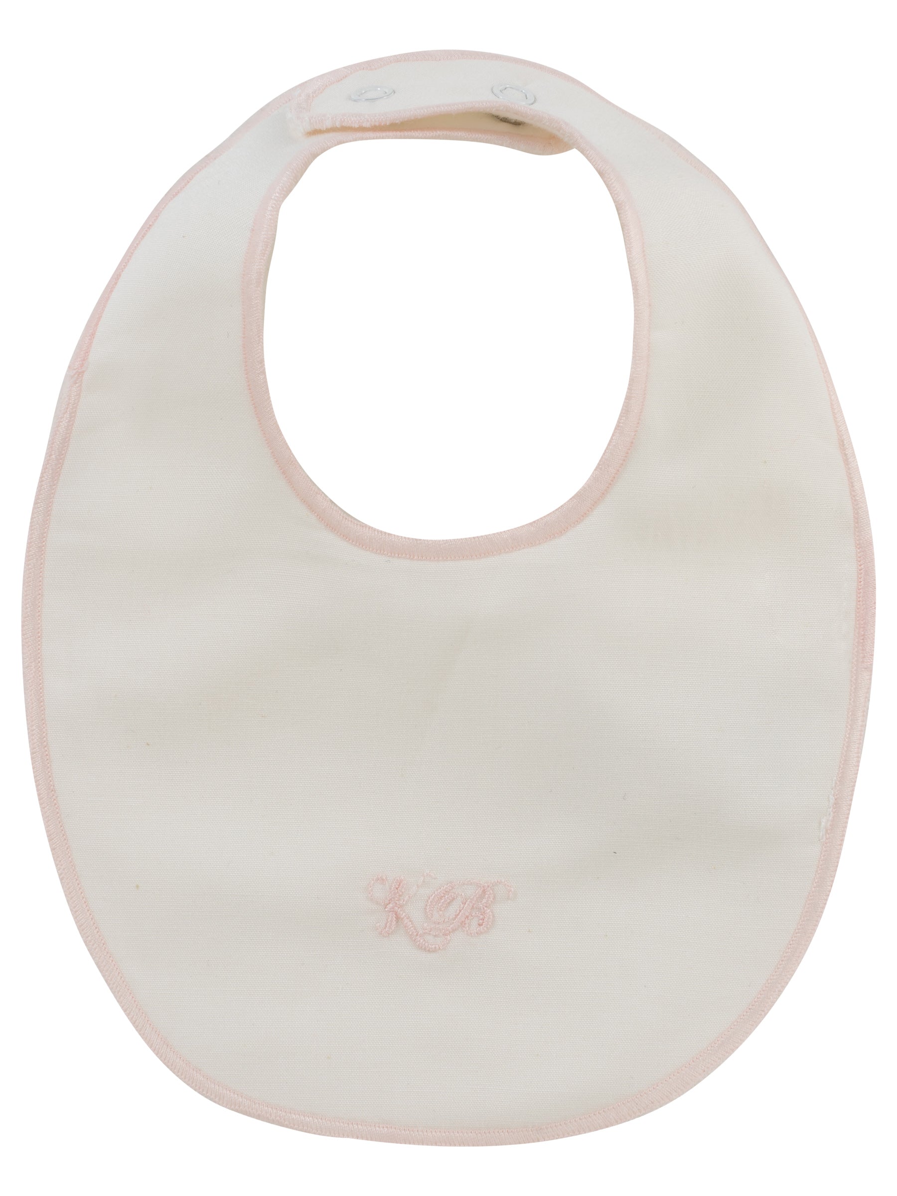 bib embroidered trim and logo - pink – Lily and Todd