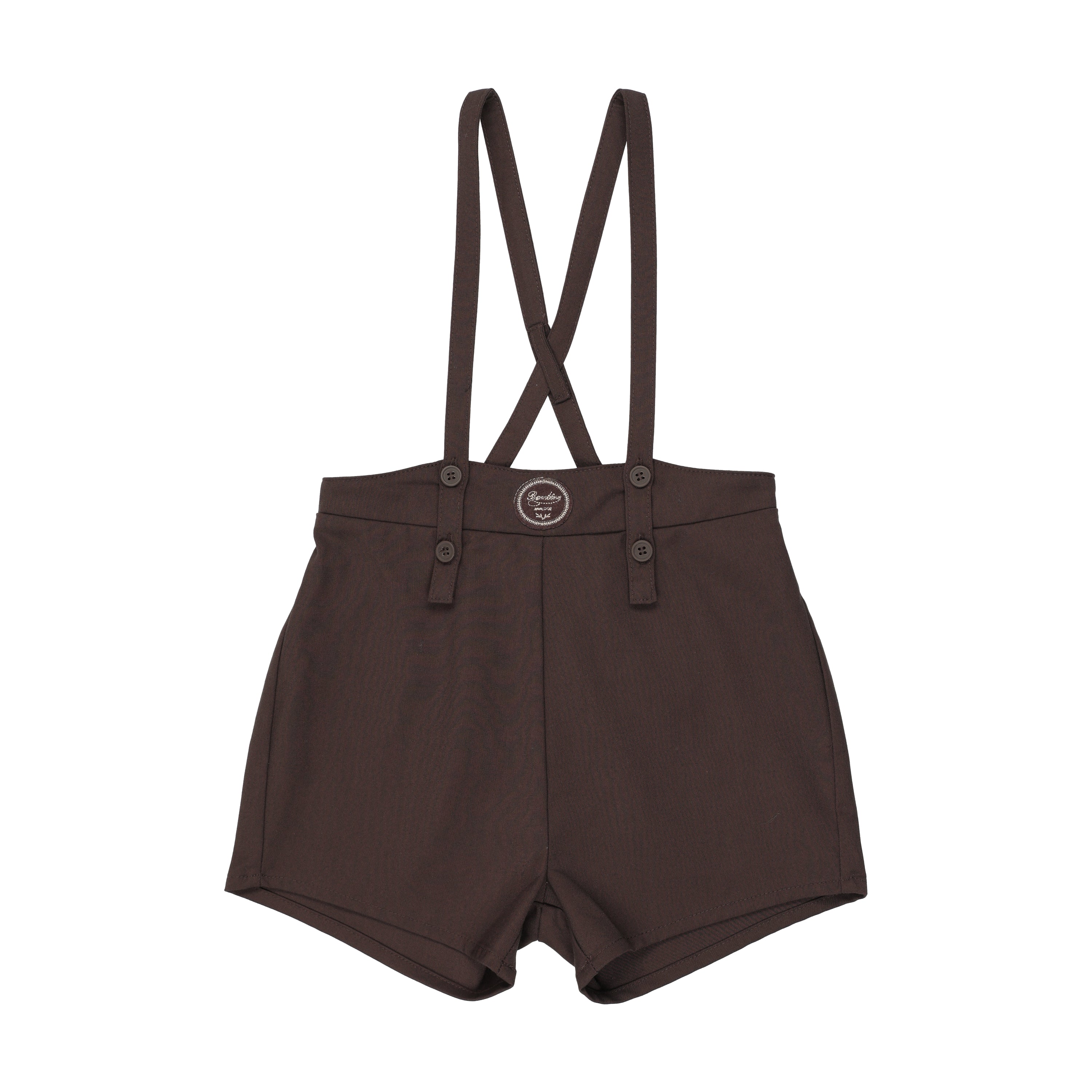 shorts plaid edition overall - chocolate brown – Lily and Todd