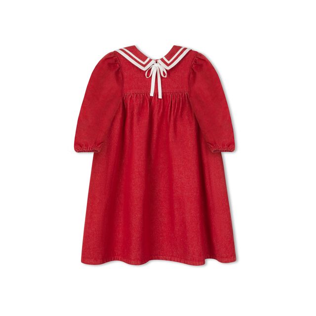 open lace back dress dress high waisted sailor collared