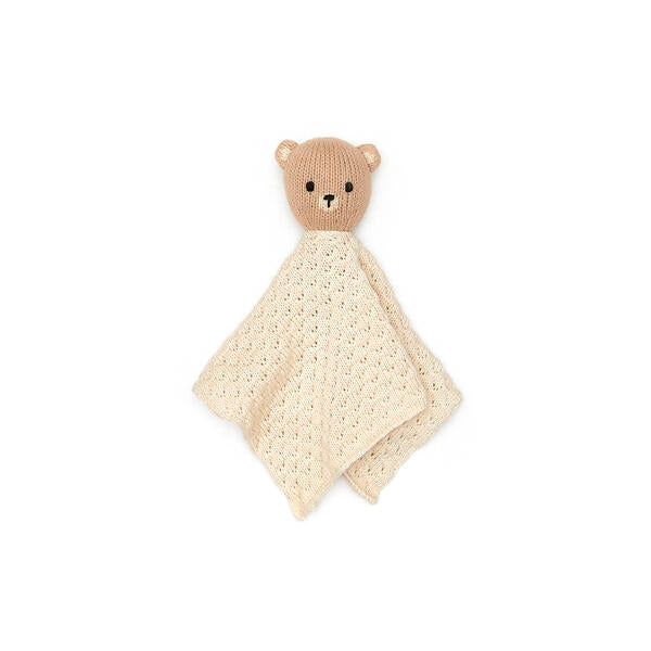 lovey scaled knit with bear - natural/natural