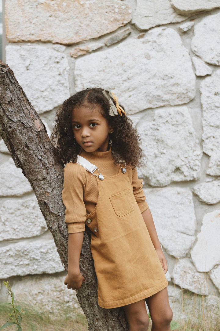dress canvas front pocket jumper - ochre