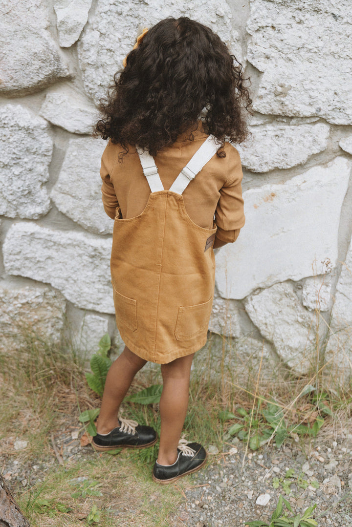 dress canvas front pocket jumper - ochre