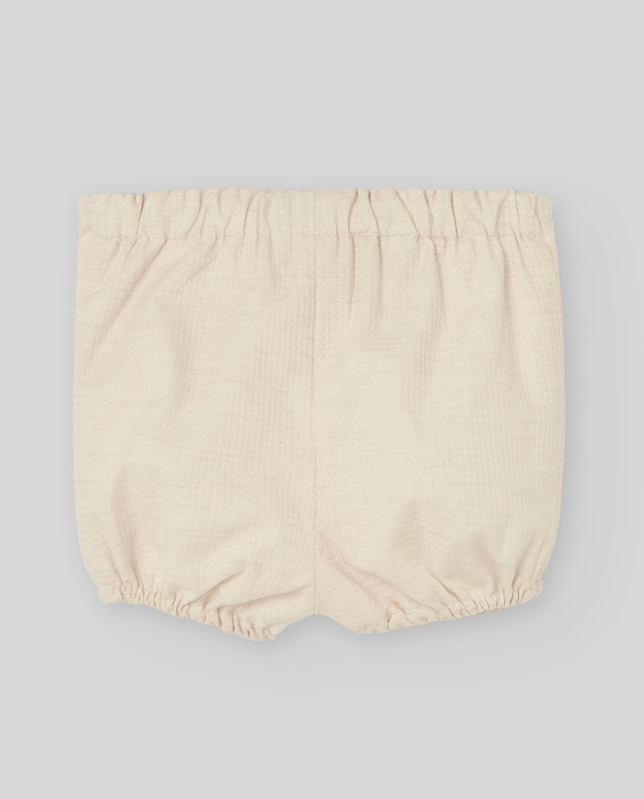 set outfit lace detail shirt and bloomer - light brown