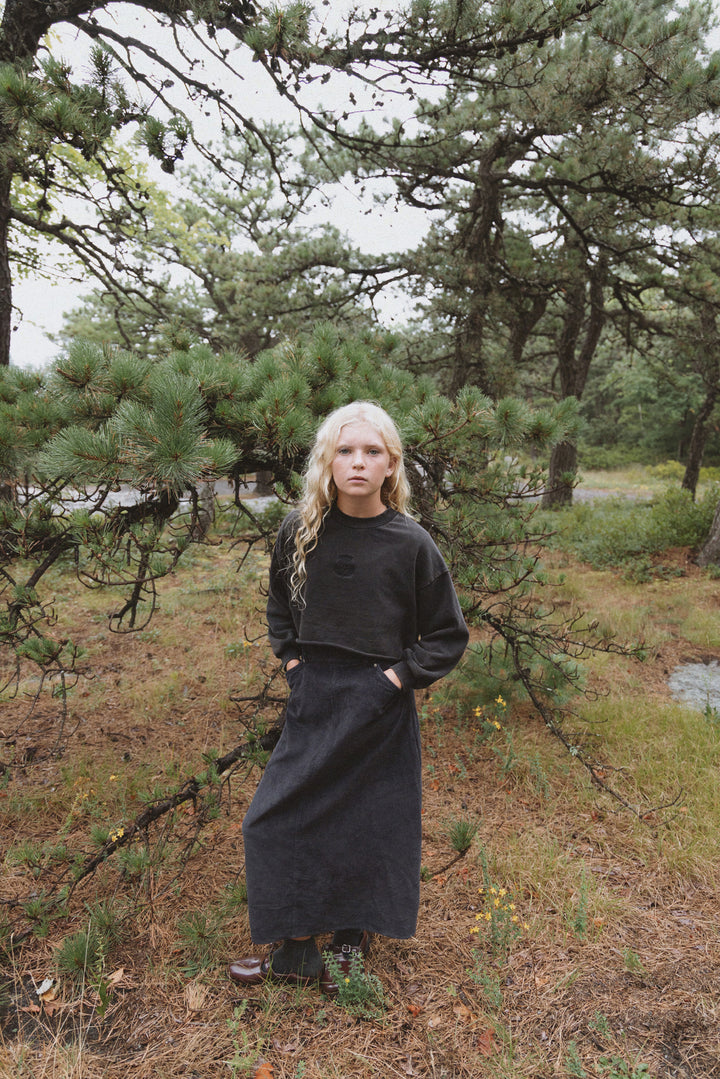 skirt maxi corduroy - navy