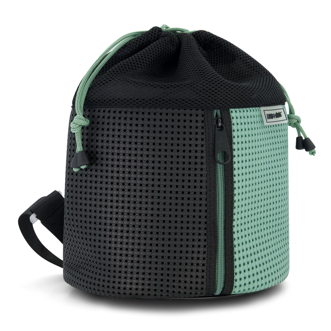 backpack drawstring zipper - sage glow