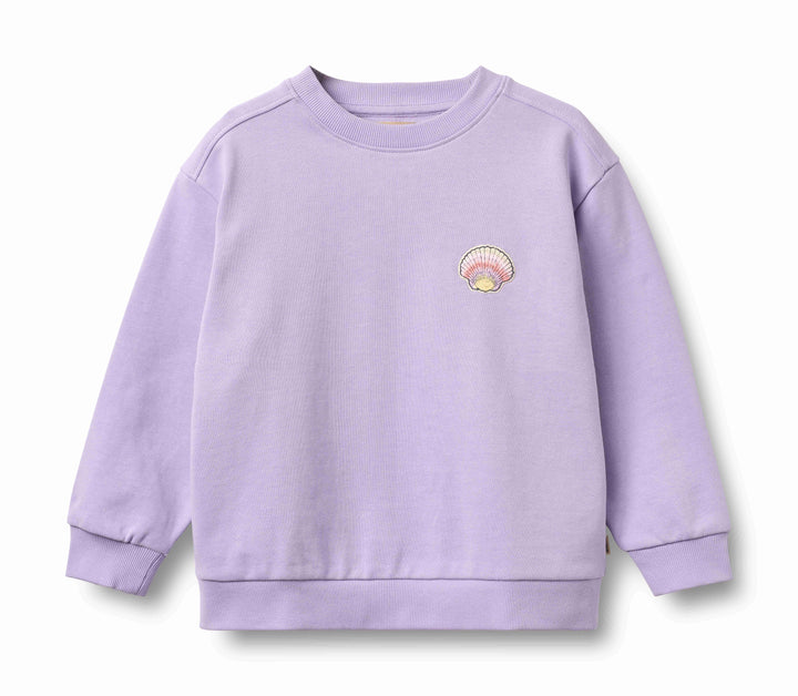 top l/s mini patch sweatshirt - purple candy