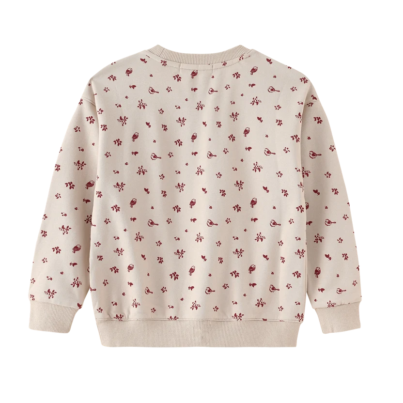 top l/s floral sweatshirt - stone multi