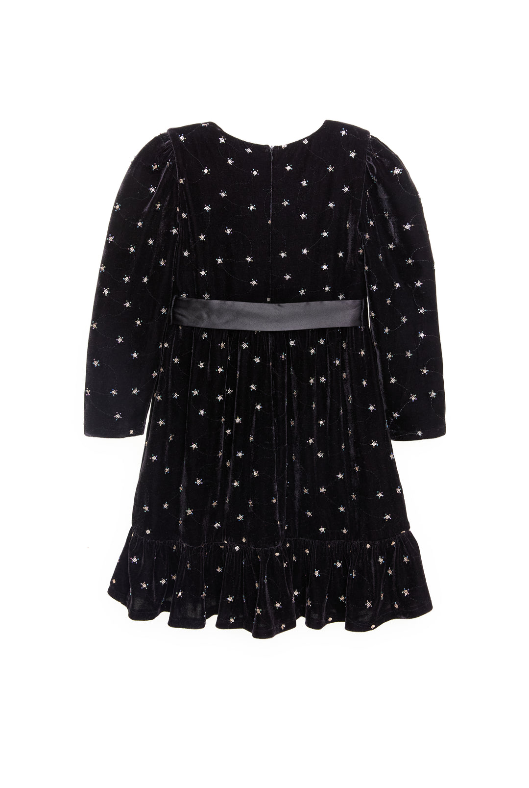 dress velour multi beads - black