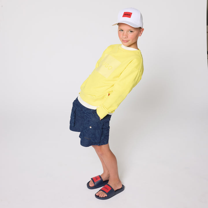 top l/s patch logo sweatshirt - lemon-544