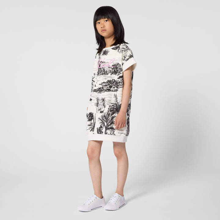 dress s/s tropical logo sweat - off white black-n70