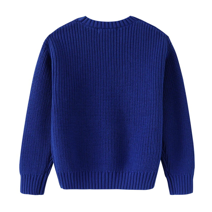 top l/s knit crewneck - royal blue