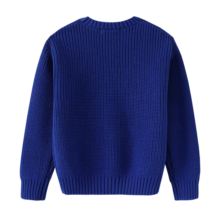 top l/s knit crewneck - royal blue