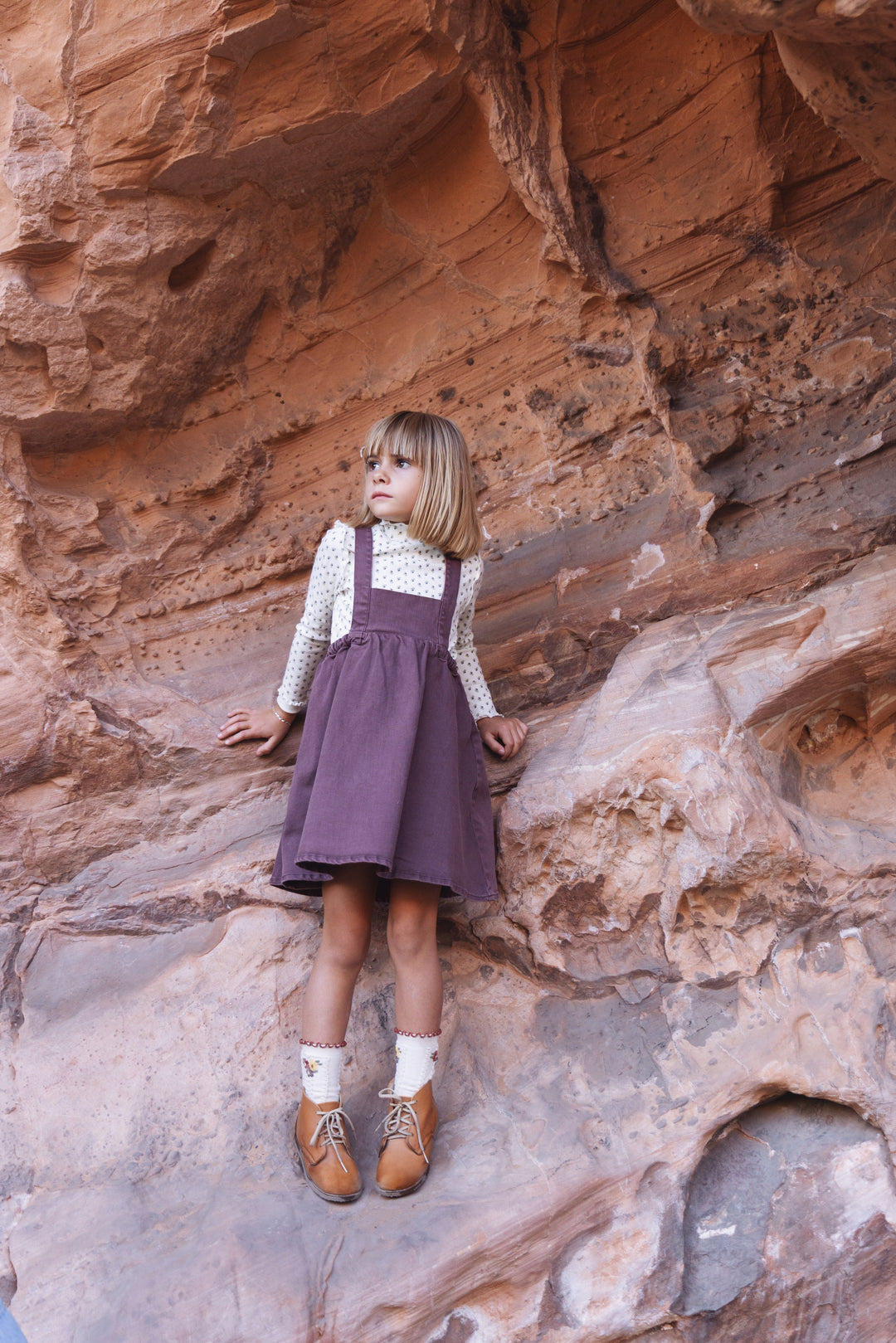 dress denim bib jumper - plum