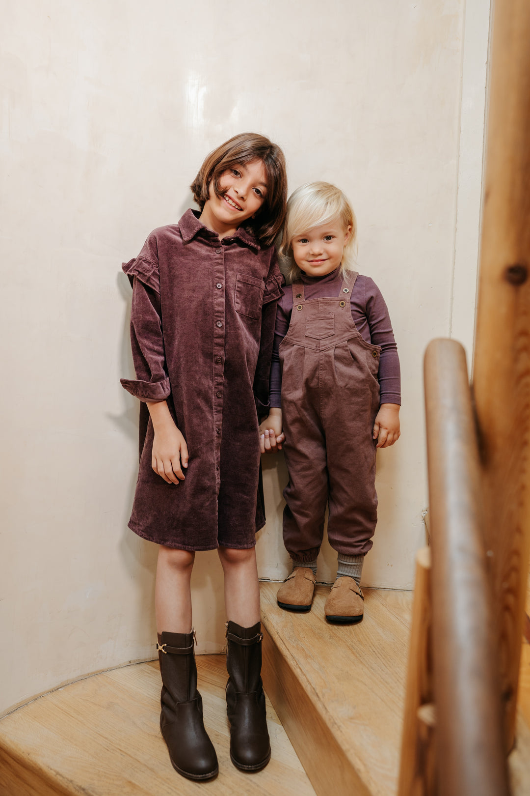 one piece denim long overalls - sweet plum-336