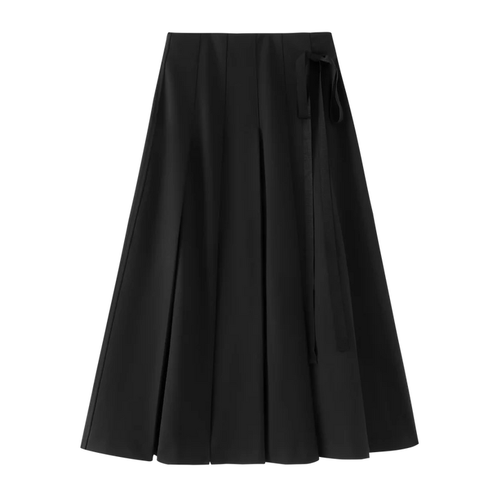 skirt with side strap - black