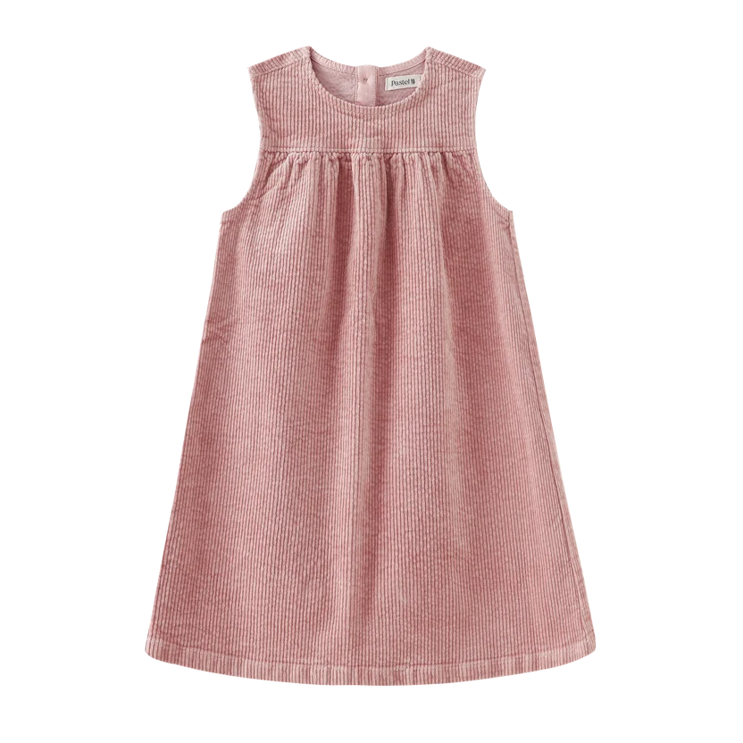 dress corduroy high waisted jumper - pink