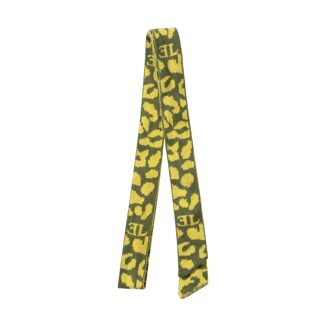 pony leopard knit ribbon - celery-7
