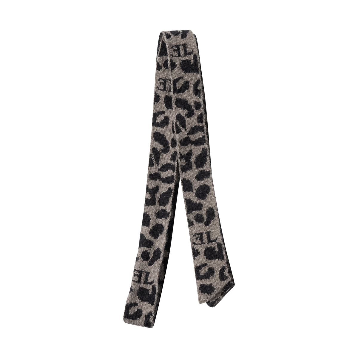 pony leopard knit ribbon - black/gray-9 – Lily and Todd
