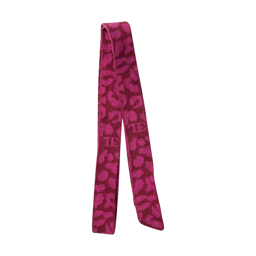 pony leopard knit ribbon - raspberry-41