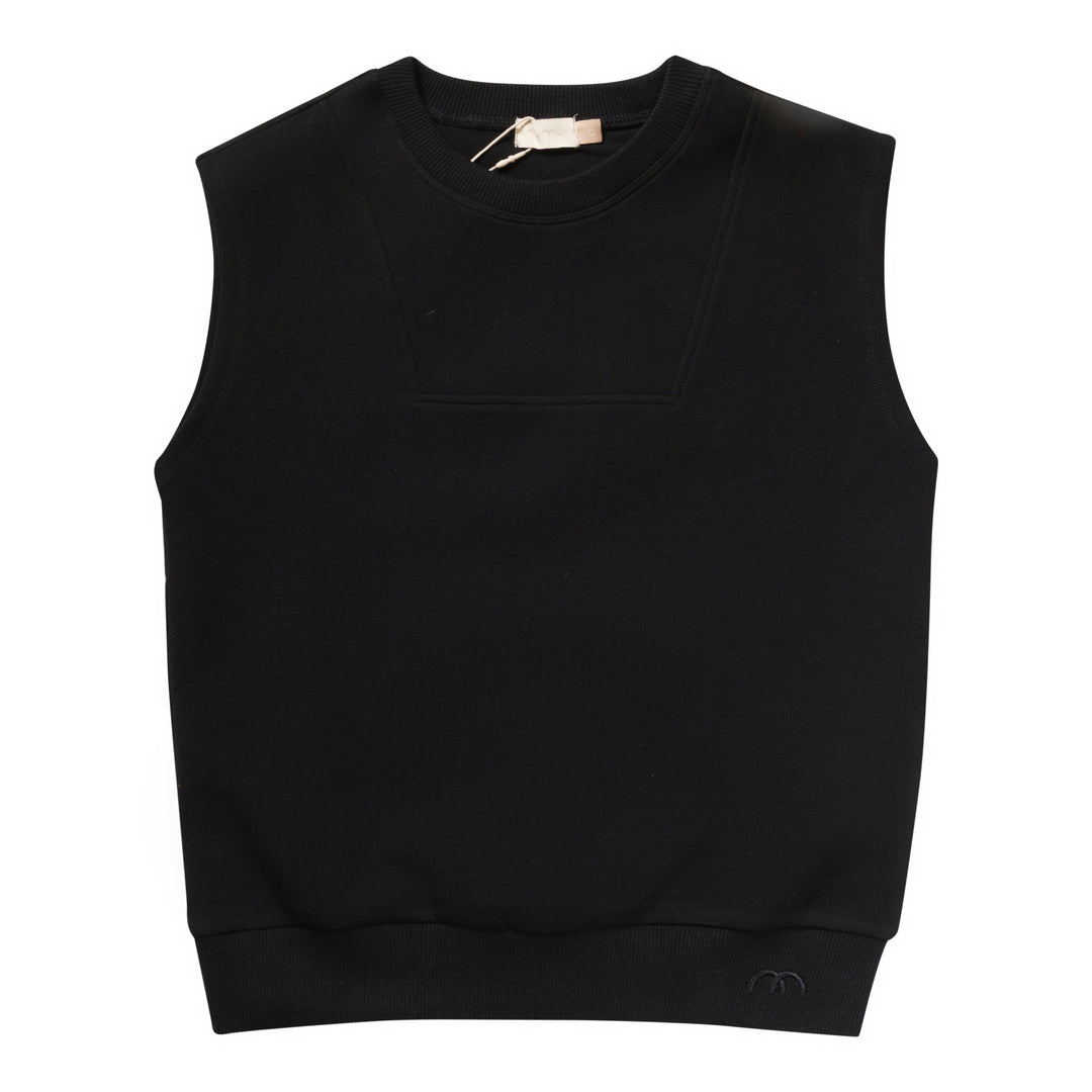 vest sweatshirt  - black-9