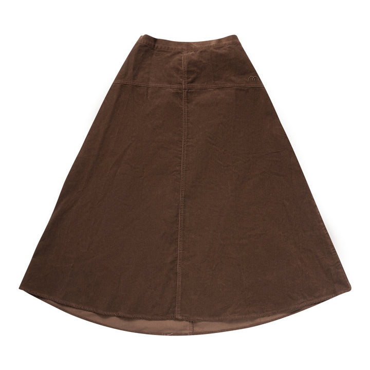 skirt midi corduroy  - chocolate-493