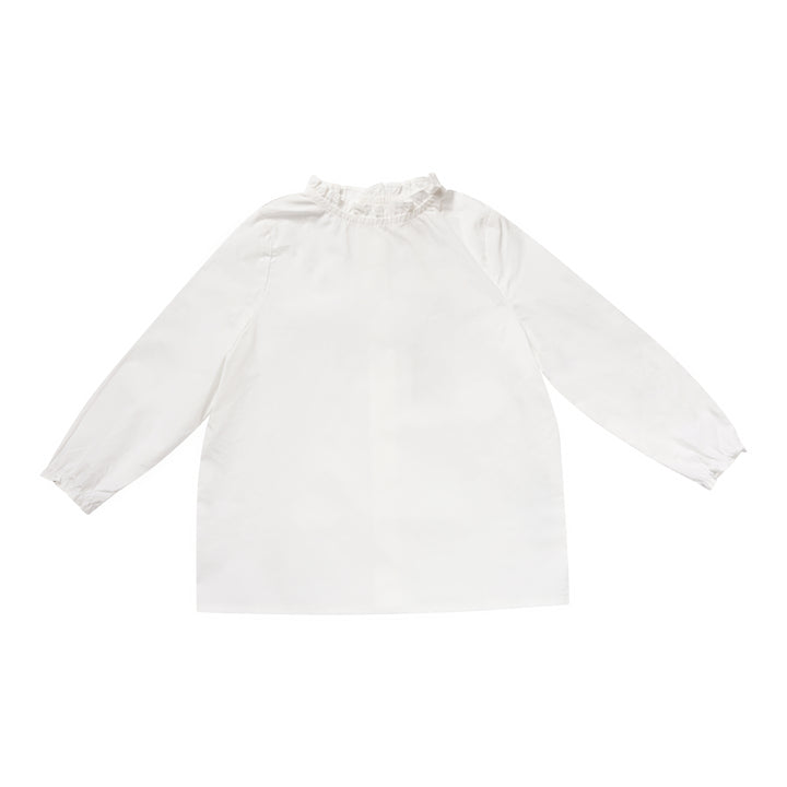 shirt l/s frill trim blouse - white-5