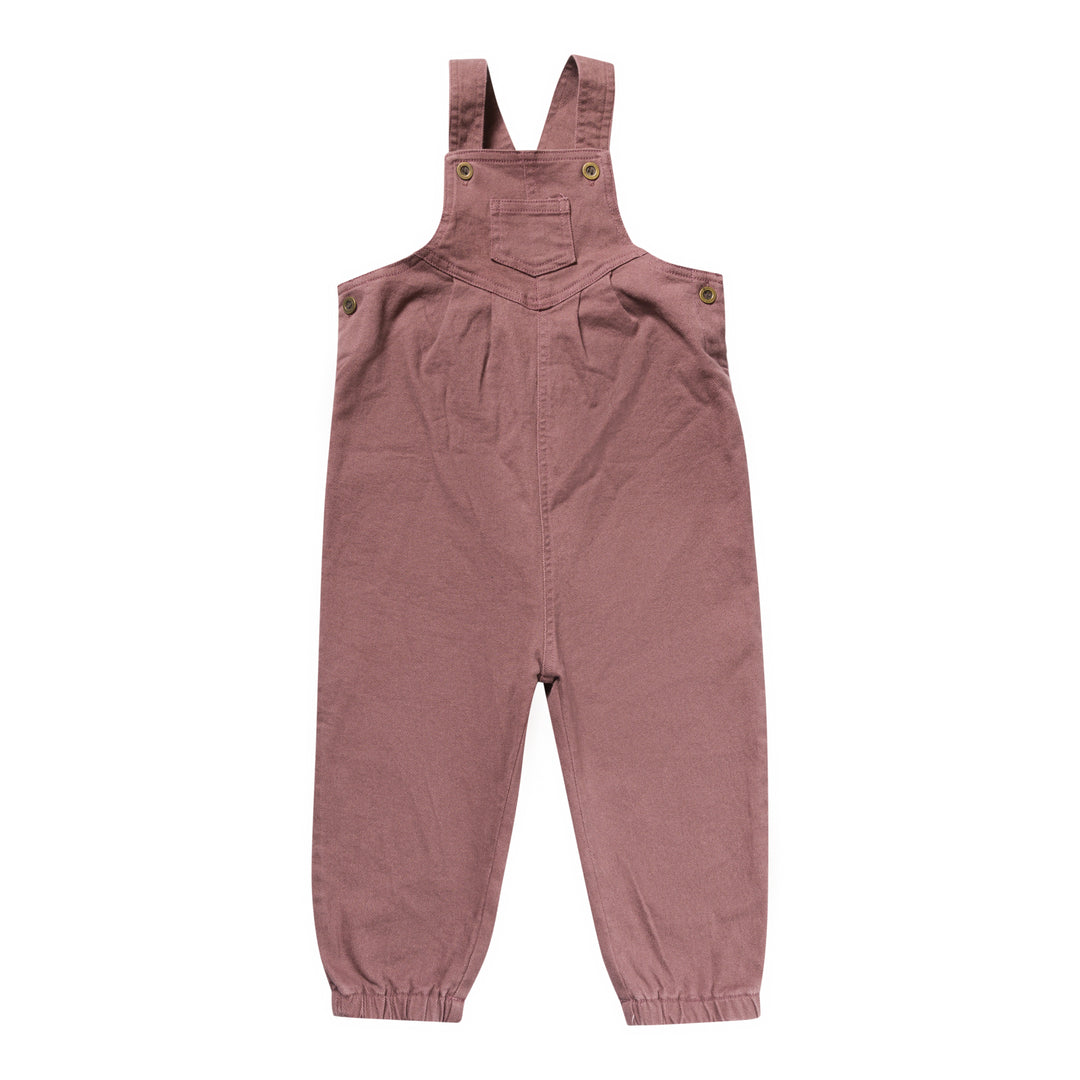 one piece denim long overalls - sweet plum-336