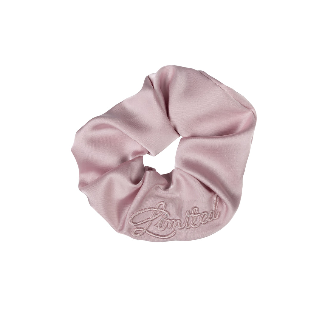 pony scrunchie monochromatic satin - powder pink-59