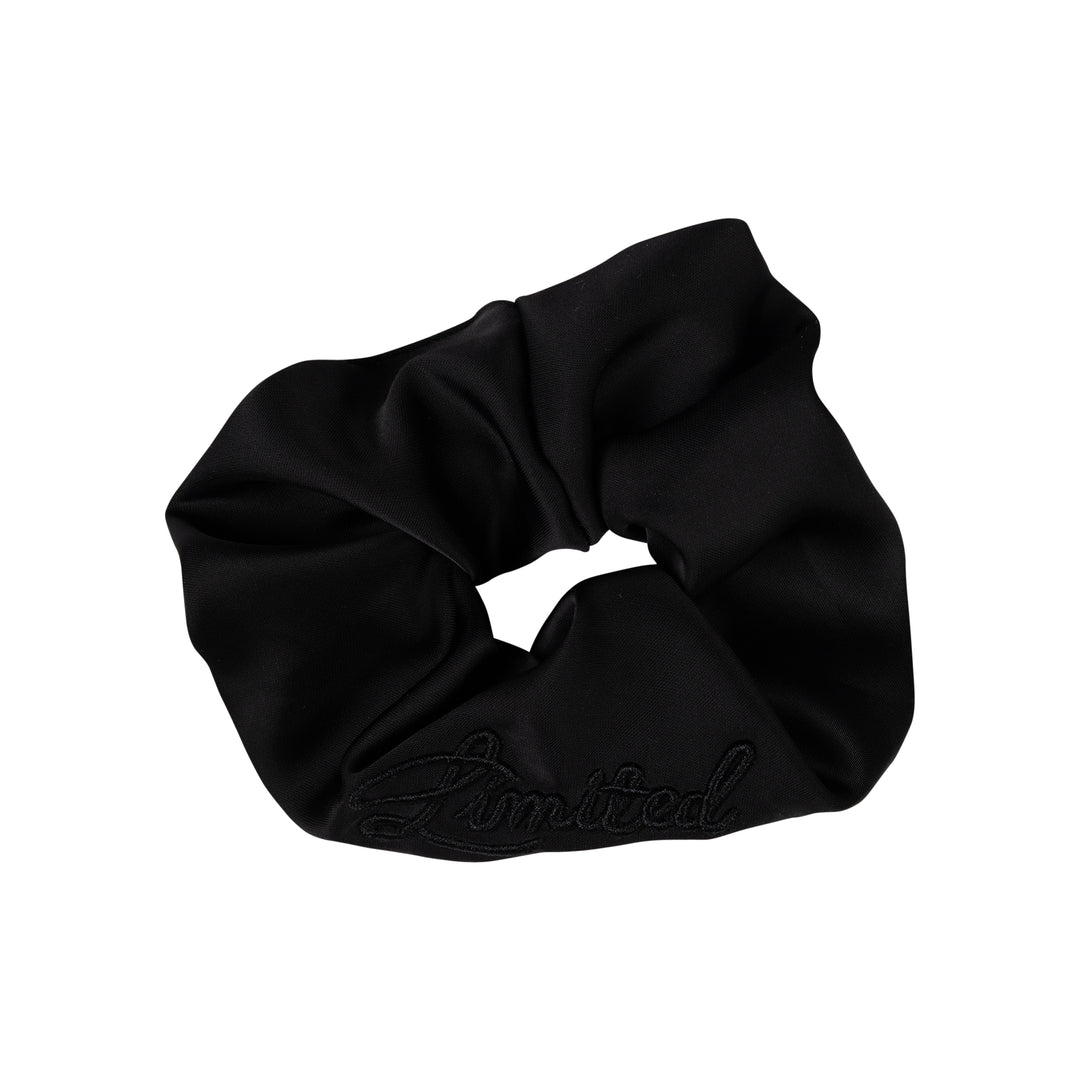 pony scrunchie monochromatic satin - black-5