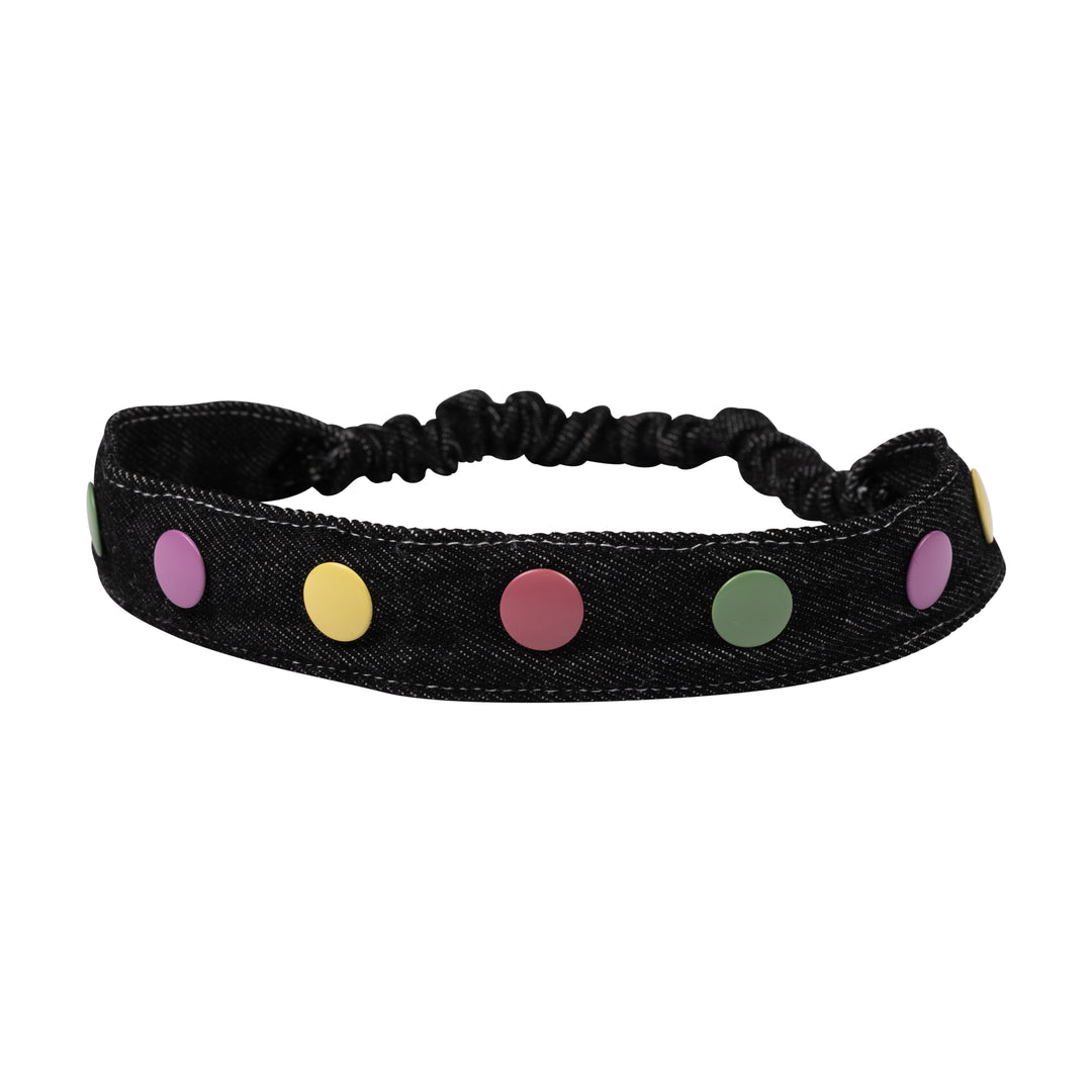 sweatband denim snap - black denim-5