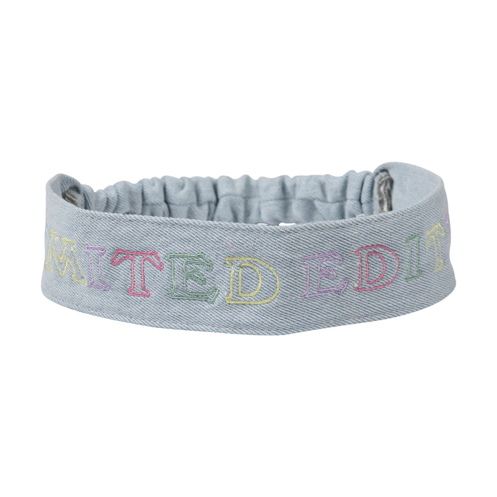 headband pastel embroidered logo - light blue-86