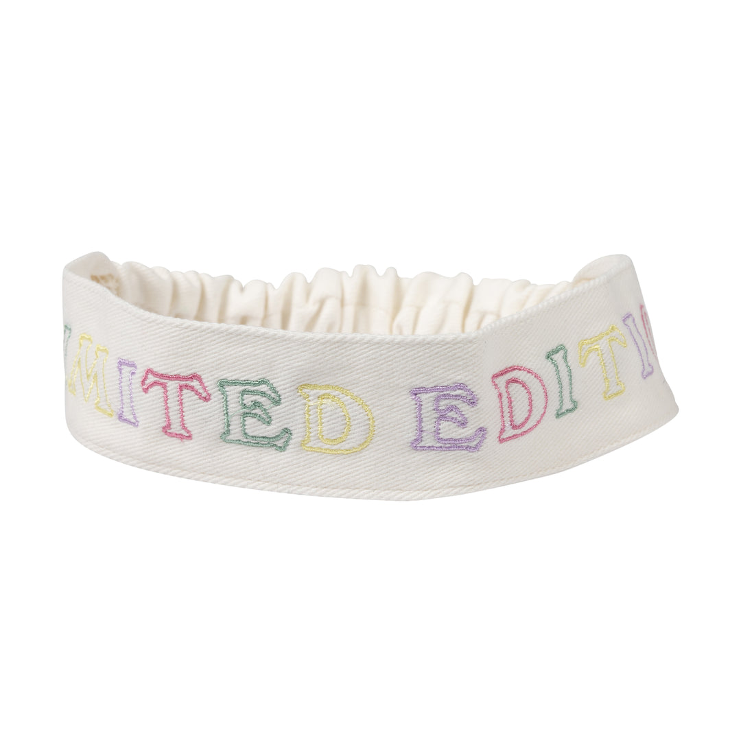 sweatband pastel embroidered logo - white-9