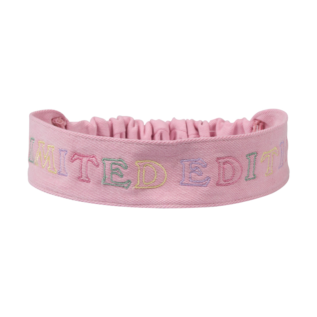 sweatband pastel embroidered logo - pale pink-81