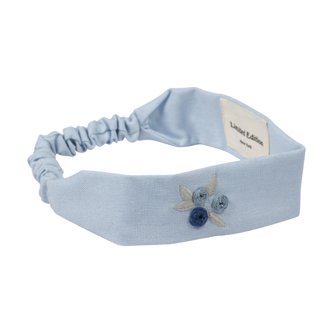 sweatband floral embroidered - light blue-86