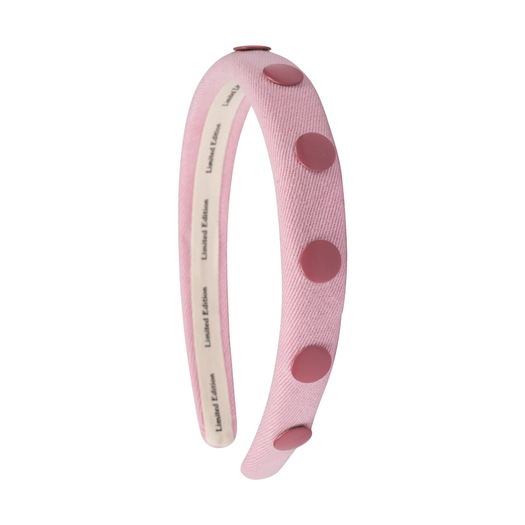 headband denim snap thin - pale pink-81