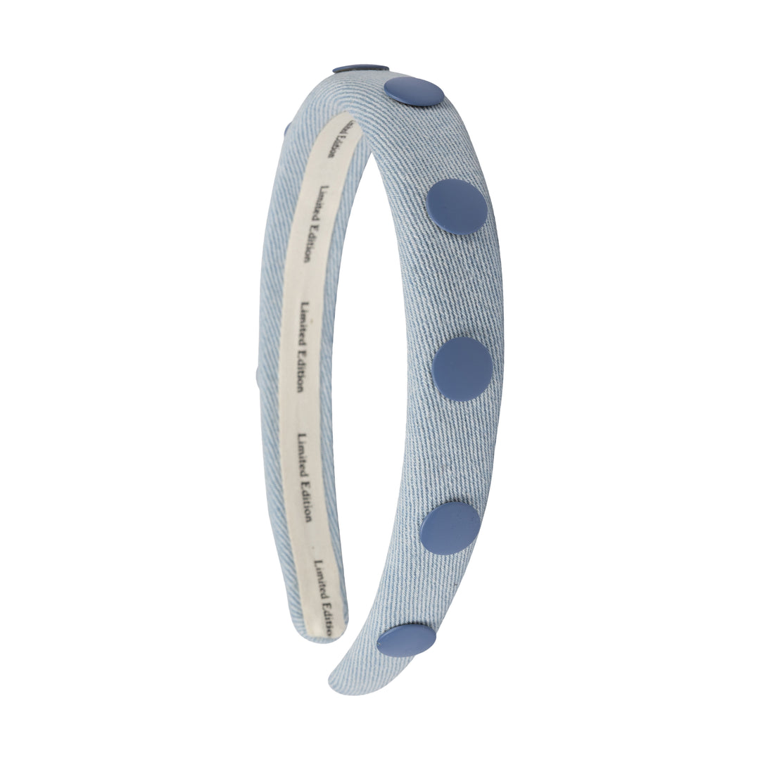 headband denim snap thin - light blue-86
