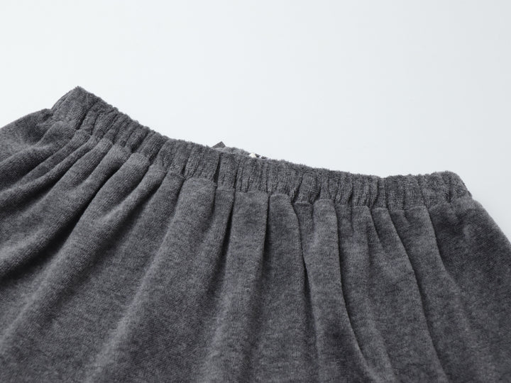 skirt velour ruffle - grey