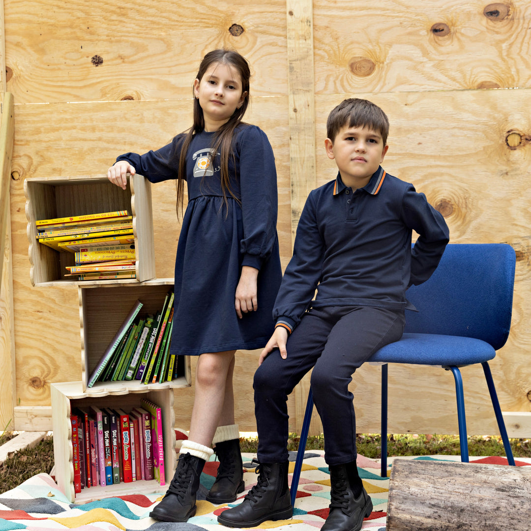 dress retro phone - navy