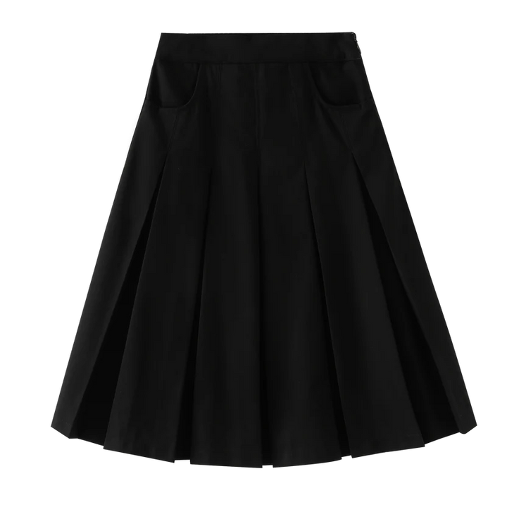 skirt classic pleated - black