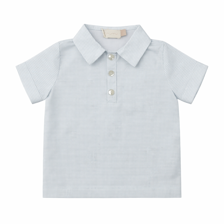 shirt s/s check - powder blue-475
