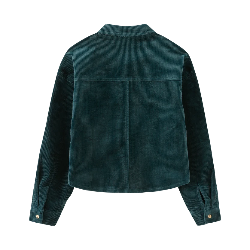 shirt l/s corduroy - teal
