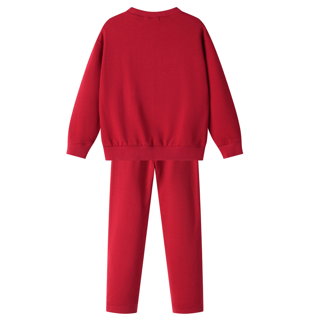 cozy slipper pajama - red