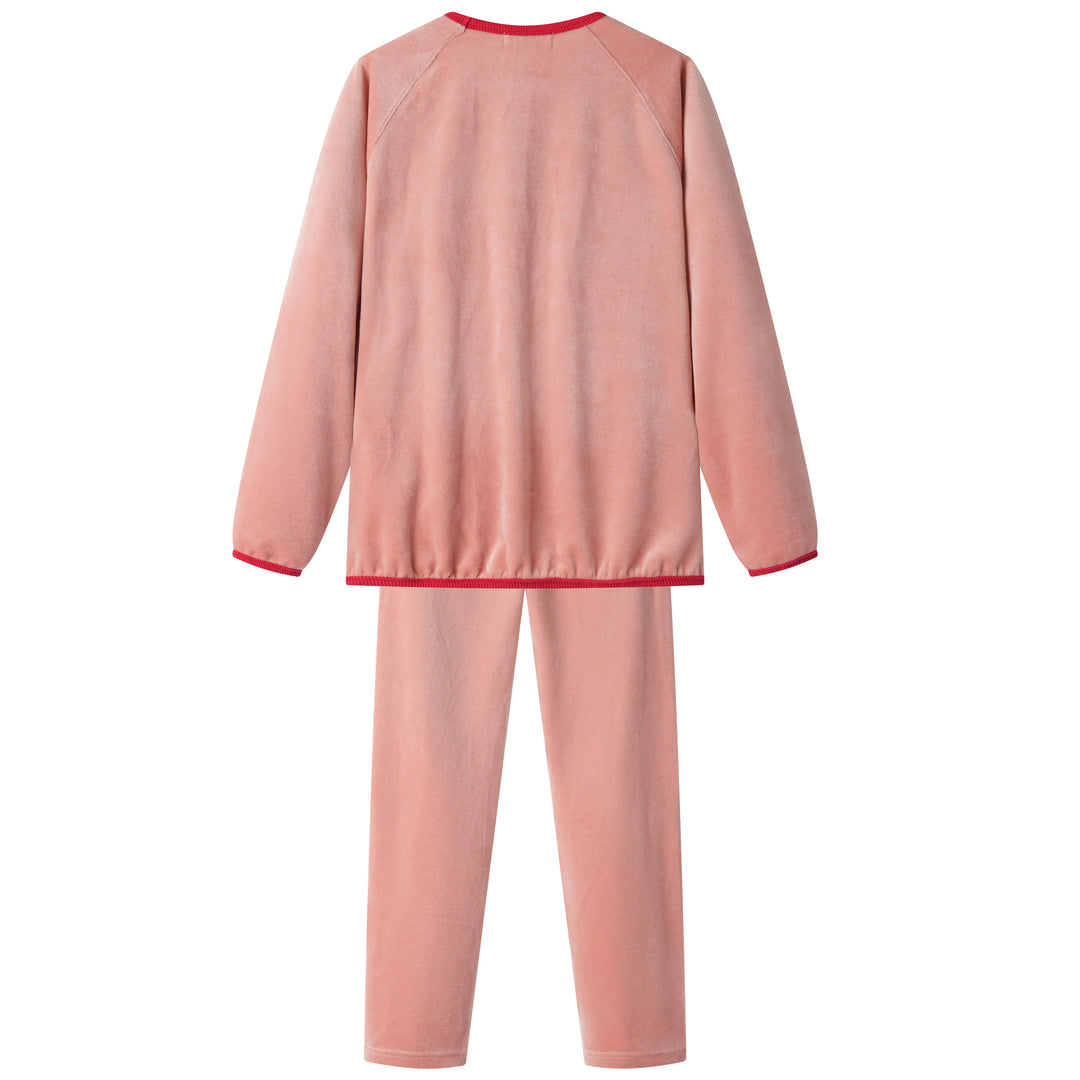 jaime le pastel velour pajama - pink