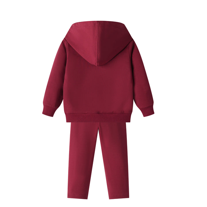 little steps tracksuit - burgundy