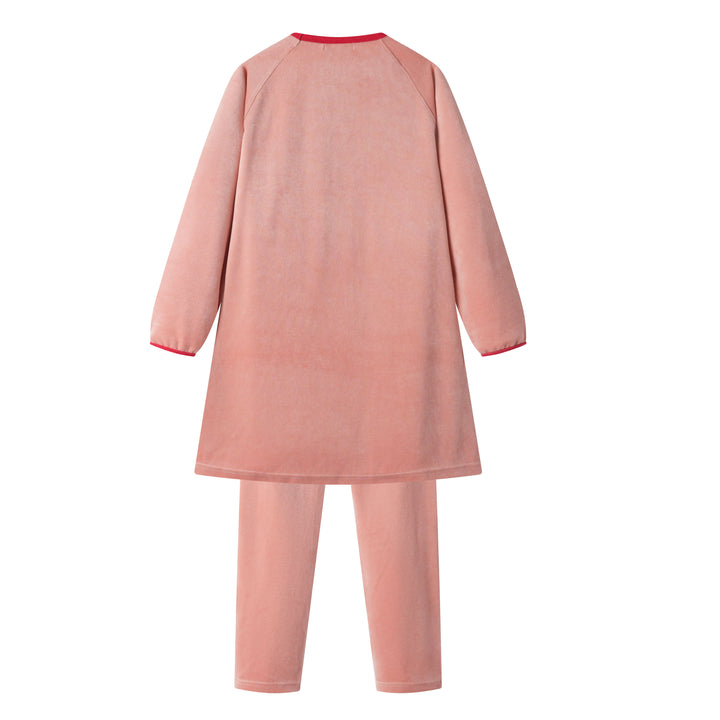 jaime le pastel velour nightshirt - pink