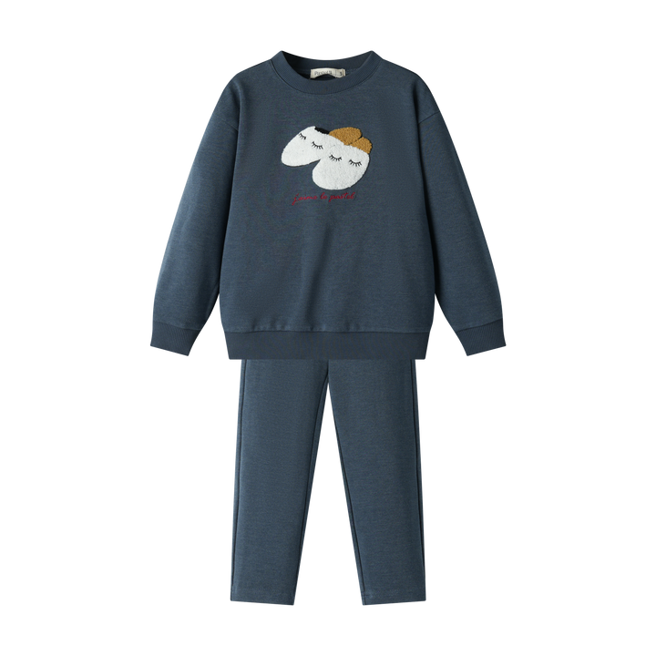 cozy slipper pajama - indigo